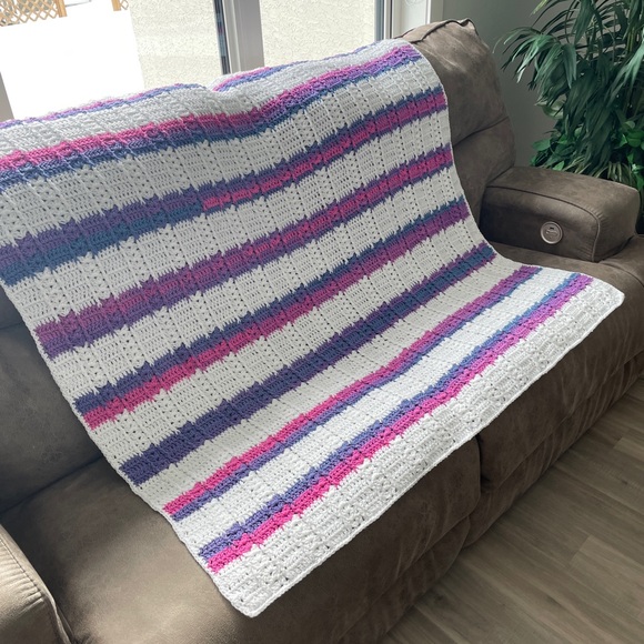 Cozy Striped Crochet Blanket